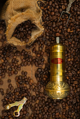 SOZEN BRASS COFFEE GRINDER MILL 16 CM / 6.4 IN