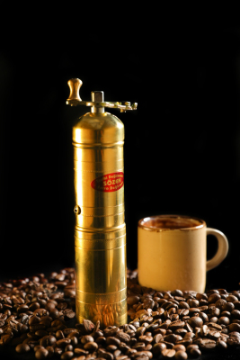 SOZEN BRASS COFFEE GRINDER MILL 18 CM / 7 IN - 2