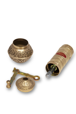 SOZEN BRASS COFFEE GRINDER 19 CM / 8 IN HANDHAMMERED - 7