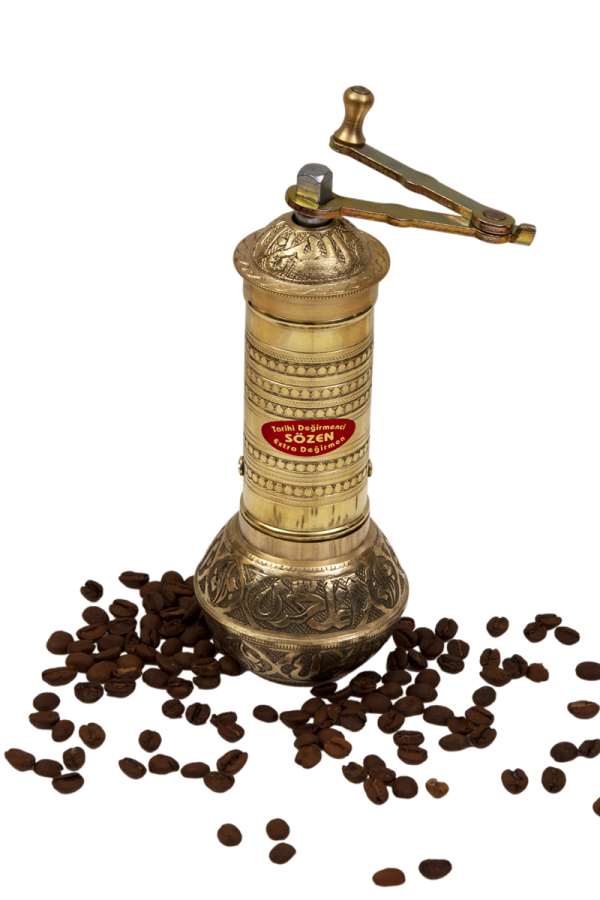 SOZEN BRASS COFFEE GRINDER 19 CM / 8 IN HANDHAMMERED