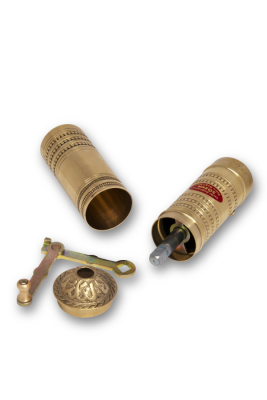 SOZEN BRASS COFFEE GRINDER 23 CM / 9.2 IN HANDHAMMERED - 5