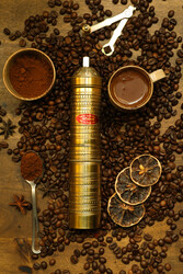SOZEN BRASS COFFEE GRINDER 23 CM / 9.2 IN HANDHAMMERED - Thumbnail