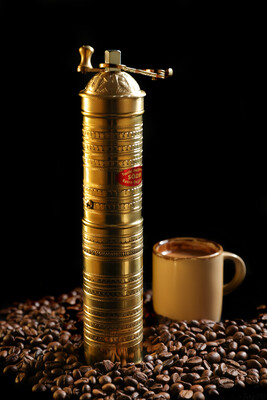 SOZEN BRASS COFFEE GRINDER 23 CM / 9.2 IN HANDHAMMERED