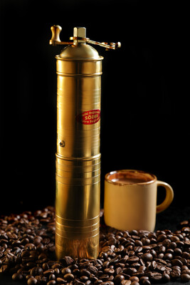 SOZEN BRASS COFFEE GRINDER MILL 23 CM / 9.2 IN