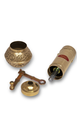 SOZEN BRASS COFFEE GRINDER MILL 19 CM / 8 IN - 6