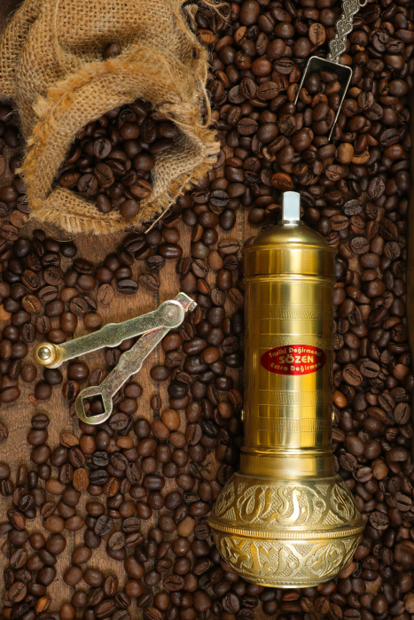 SOZEN BRASS COFFEE GRINDER MILL 19 CM / 8 IN - 5