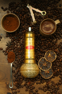 SOZEN BRASS COFFEE GRINDER MILL 19 CM / 8 IN - 2