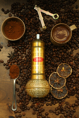 SOZEN BRASS COFFEE GRINDER MILL 19 CM / 8 IN