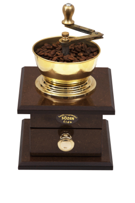 SOZEN WOODEN BOX COFFEE GRINDER MILL - BROWN