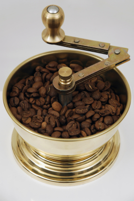 SOZEN WOODEN BOX COFFEE GRINDER MILL - WHITE