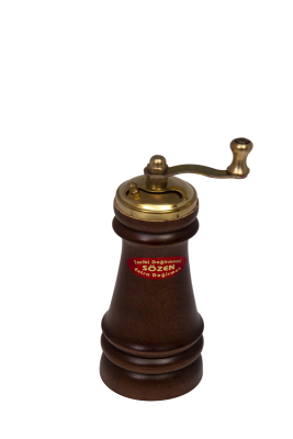 SOZEN WOODEN PEPPER GRINDER MILL 15 CM / 5 IN (WITH HANDLE)